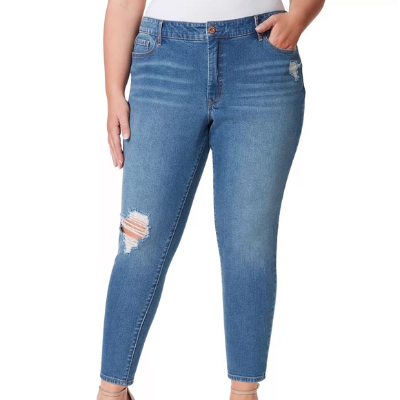Jessica Simpson Plus Size High Rise Ankle Jeans - Picture 1 of 11